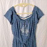 Rewind : Denim Blue Floral Romper- M Photo 12
