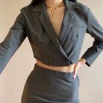 ZARA Pinstripe Shirt & Skirt Set Photo 0