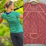 Athleta Women’s Pop Space Dye Tee Shortsleeve in Watermelon Space Dye Size S Photo 1