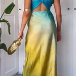 ZARA  Asymmetrical Satin Effect Tie Dye Dress Photo 2