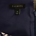 Talbots Size 14 Shift Dress Fringe Colorful Floral Sleeveless Preppy Photo 3