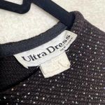 Vintage Ultra Dress New York Sleeveless Glitter Mini Shift Knit Dress Black Size M Photo 2