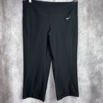 Nike  Dri-Fit Cropped Black Womens Running Leggings size S small Straight Leg Photo 0