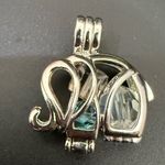 925 Sterling Silver Cage Elephant Pendant with Beads 6g. Photo 5