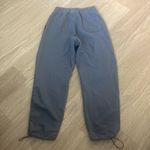 ZARA  Jogger Pants Women's Small Blue Tapered Wide Leg Drawstring Athletic Sweats Photo 3