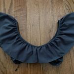 ZARA NWOT  grey ruffle scoop neck bikini top Photo 3