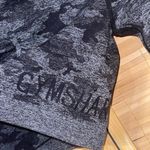 Gymshark Adapt Seamless Dry Long Sleeve Camo Crop Top shirt Small Black gray Photo 7