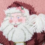 Vintage 90s Pink Santa Claus Sweater Photo 4
