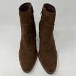 Gianni Bini Tovyy Booties Brown Suede Leather Block Heel Zip Up Women’s Size 7.5 Photo 4