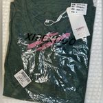 Tank Top Womens S Green V Neck Basic Solid Casual Flowy Summer Sleeveless B2 Photo 1