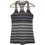 Lululemon Womens  Gray Orange Striped Racerback Tank Top Sleeveless Shirt Size 6 Photo 1