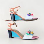 Fendi  Rainbow Pyramid Stud Block Heel Sandals 37.5‎ Photo 4