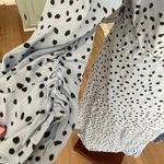 Beach Lunch Lounge Blue Polka Dot Wrap Dress Size Small Midi Photo 2