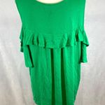 Cato  Kelly green cold shoulder ruffle top size XL Photo 3