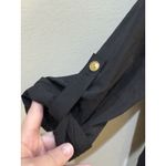 Poetry  Lightweight Draped‎ Blazer Size Small 80's Moto Black Asymmetrical Open Photo 3