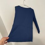 J. JILL Solid Blue Boat Neck Long Sleeve Fleece Lined Side Zip Zippers Tunic Top Size XS Photo 10
