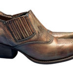 FREEBIRD Wyoming Leather Western Ankle Booties Bronze Distressed Women’s 10 Brown Photo 0