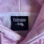 Civil Regime Baby Pink Leopard Print‎ White Roses Hoodie Sz L Thick Chunky Cozy Size L Photo 1