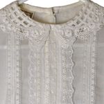 Gunne Sax Vintage Romantic Renaissance Ivory White Lace Prairie Dress 70s Photo 6