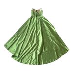 Lime Green Satin Corset Bustier Hi Low Prom Gown Evening Dress Size 4 Photo 3