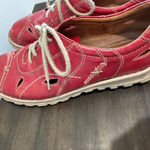 Casual Red Leather Women's Loafers sz 41 Photo 8