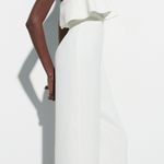 ZARA jumpsuit white ruffled sleeveless party wedding shower night out Photo 3