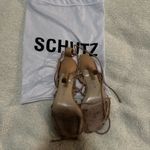 Schutz  Heyde Leather Sandals - honey beige Photo 5