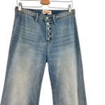 Driftwood  Charlee Wide Leg Jeans Braided Waist Button Fly Blue Size 27 Photo 1
