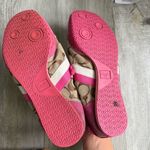 Coach  hot pink and brown suede tennis shoes Photo 5