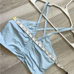 Free People Tank Top racerback ruched crop womens Light Blue (small) athleisure Photo 2