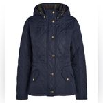 Barbour  Navy Blue Millfire Diamond Quilted Jacket Size 10 MSRP 265.00 Photo 2