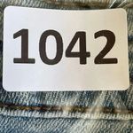 Eunina Blue Denim Cotton High Rise Front Button Closure Raw Hem Jeans L #1042 Photo 14