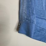 Per Se Vintage Linen Blend Metallic Blue Blazer Sz 6 Photo 2