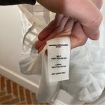 Amanda Uprichard  Russo Dress Size Medium White Gingham Babydoll Mini Bridal Photo 5