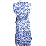 Lulu’s new with tags cute frilly blue zebra print wrap around dress! White Size M Photo 3