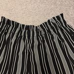 SheIn  Black and White Vertical Striped High Waist Shorts Photo 2