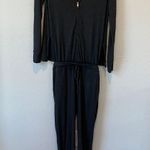 CAbi Dark Grey Jumpsuit Hooded With Open Back Detail Size Photo 0