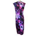 London Times Purple Pink Floral Midi Sheath Dress Small 6 Photo 3