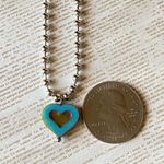 Handmade quality Czech glass bead fairy y2k cyber vintage retro style ball chain necklace💙🩵💙 Photo 7