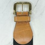 The Limited Vintage  Stretch Belt Leather Trim Gold Hardware Medium (M) ✨ Photo 9
