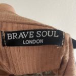 Brave Soul  Taupe Ribbed Cut-Out Long Sleeve Top | Size S NWT‎ Photo 6