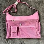 New Retro Pink Suede Haband Purse with Pocket Photo 1