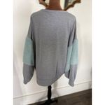Umgee ‎ USA Gray Top with Faux Fur Sleeves, Women's Relaxed Fit, Stylish Lounge Photo 2
