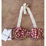 Milkwhite Bustier Top in Red Small New Womens Cropped Tank Bralette Photo 4