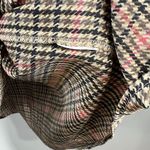 ZARA Houndstooth Pattern High Neck Long Sleeve Button Cuff Blouse Sz M EUC Photo 4