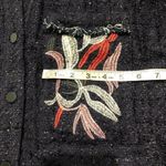 Anthropologie Foxiedox Embroidered Takeo Tweed Boho Jacket Frayed Trim Size S Photo 12