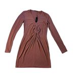 Bobi NWT Black Mauve Front Knot Dress Photo 4