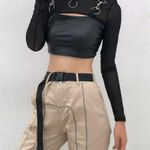 Punk Gothic Bondage O Ring Mesh Sleeves New Size M Photo 3