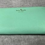 Kate Spade Mint Green Saffiano Leather Zip Around Wallet Gold Hardware Photo 0