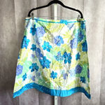 Van Heusen Blue Floral Knee Length Skirt Plus Size 18 NWT Photo 0